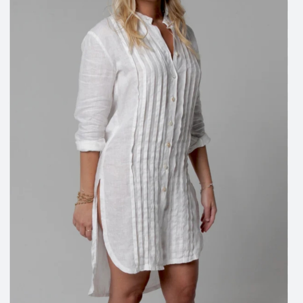 Claudio Milano Linen Shirt Dress 🌱
